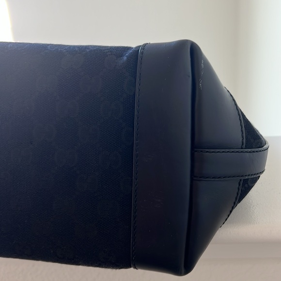 GUCCI Original GG Canvas and Leather Craft Original Tote with POUCH - Picture 11 of 16